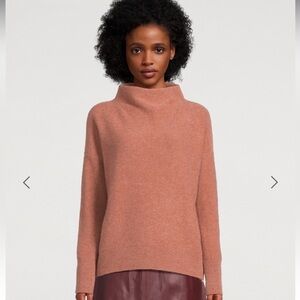 Vince Cashmere Funnel Neck Sweater in Vintage Rose